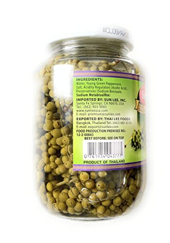 Sunlee Young Green Peppercorn in Brine 16 oz