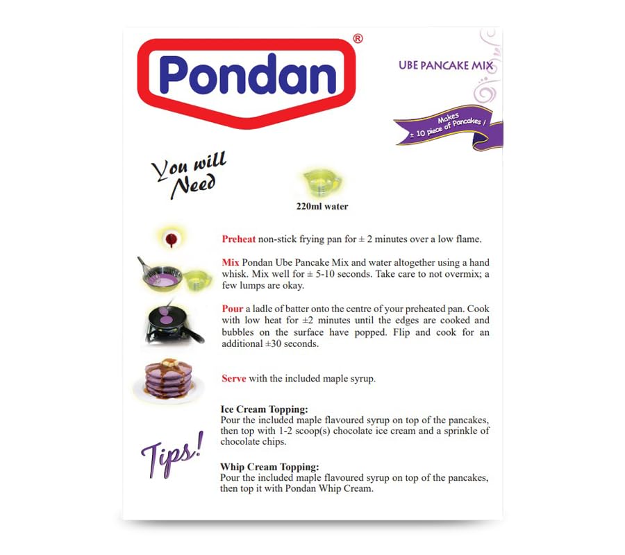 Pondan Ube Pancake Mix – 8.8oz w/ Syrup