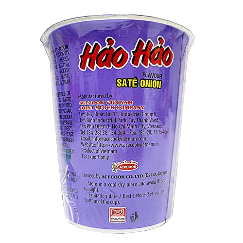 Hao Hao Cup Noodles Sate Onion 12 Cups