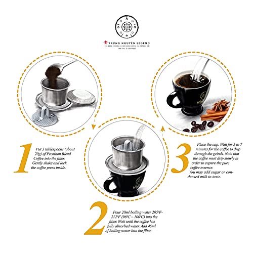 Trung Nguyen — Premium Blend - Arabica & Robusta — Chocolate Flavor — Vietnamese Coffee (15 oz)
