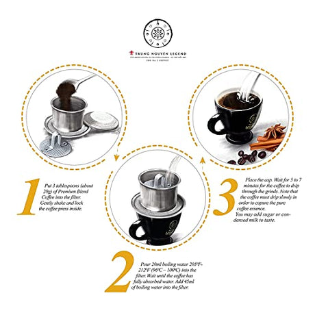 Trung Nguyen — Premium Blend - Arabica & Robusta — Chocolate Flavor — Vietnamese Coffee (15 oz)