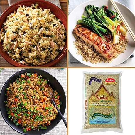 Sunlee Brown Jasmine Rice 5 lb Pack