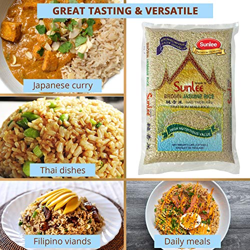 Sunlee Brown Jasmine Rice 5 lb Pack