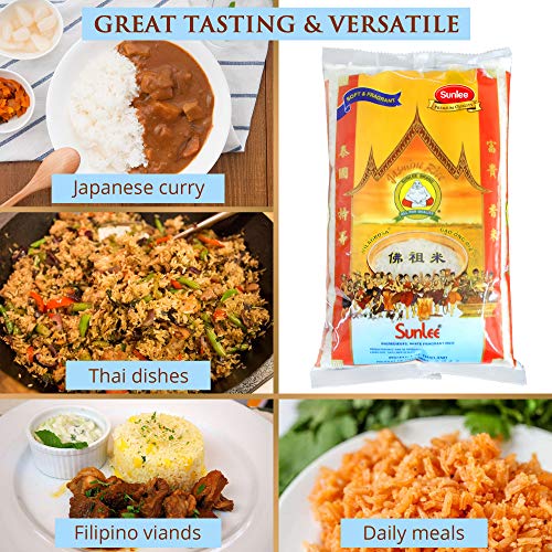 Sunlee Thai Jasmine Rice 5 Lbs. Long Grain White
