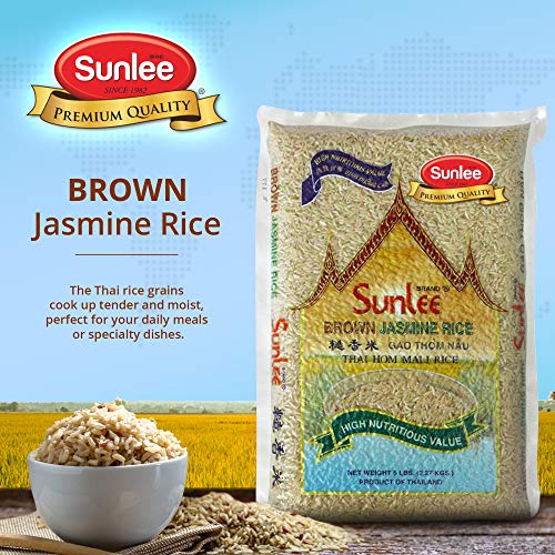Sunlee Brown Jasmine Rice 5 lb Pack
