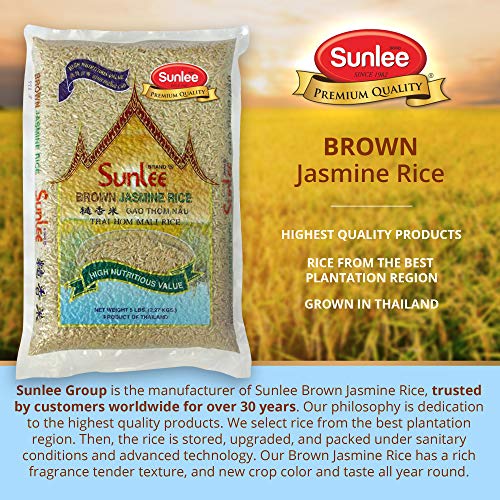 Sunlee Brown Jasmine Rice 5 lb Pack