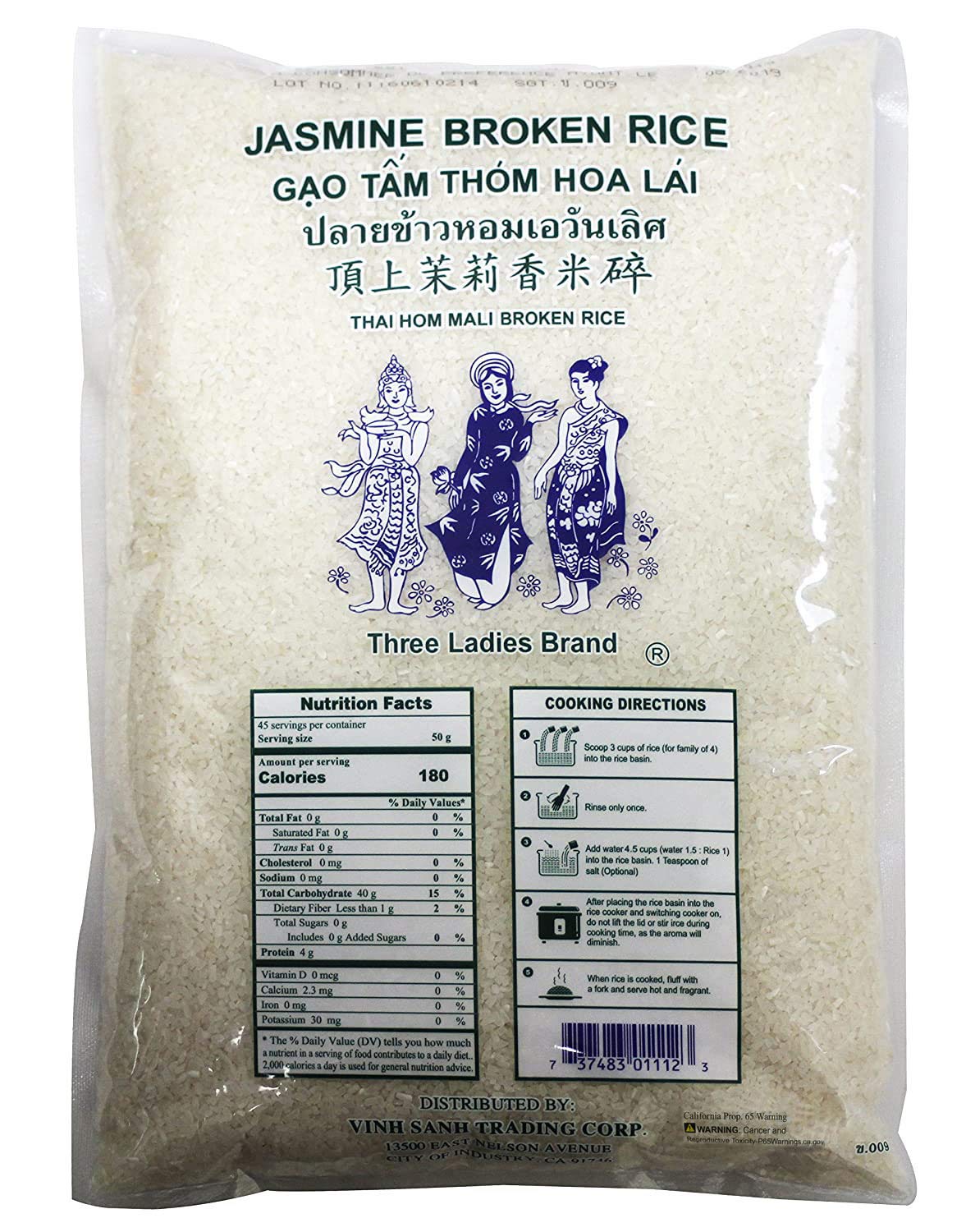 Three Ladies Jasmine Broken Rice 5lb