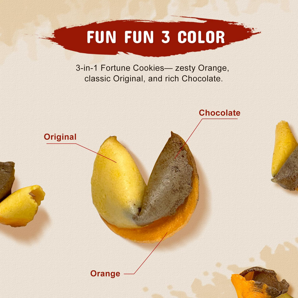 52USA Mixed Flavor Fortune Cookies 8oz Pack