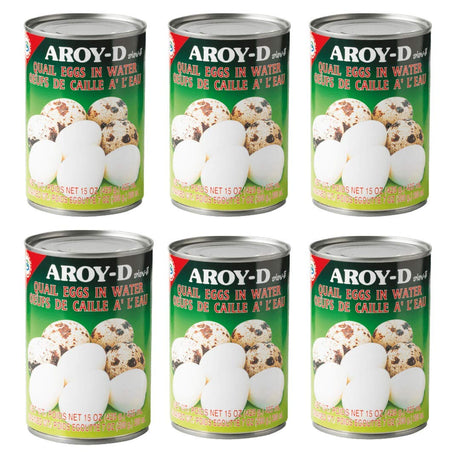 Aroy-D Quail Eggs in Water – 15oz, Pack of 6