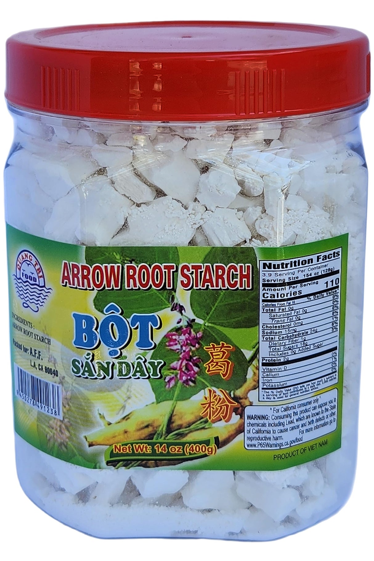 Arrowroot Starch Thickener 14 oz Jar