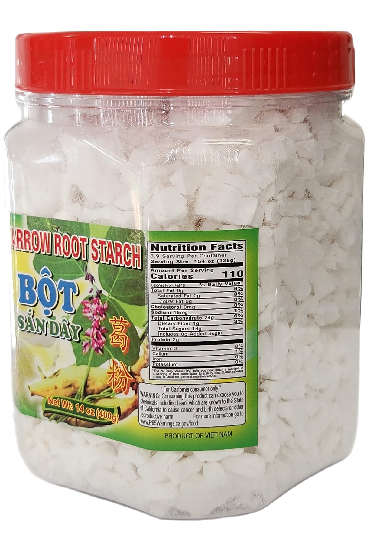 Arrowroot Starch Thickener 14 oz Jar