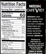 Nescafe Cafe Viet Black Iced Instant Coffee Drink Mix 15 Sachets x 16g